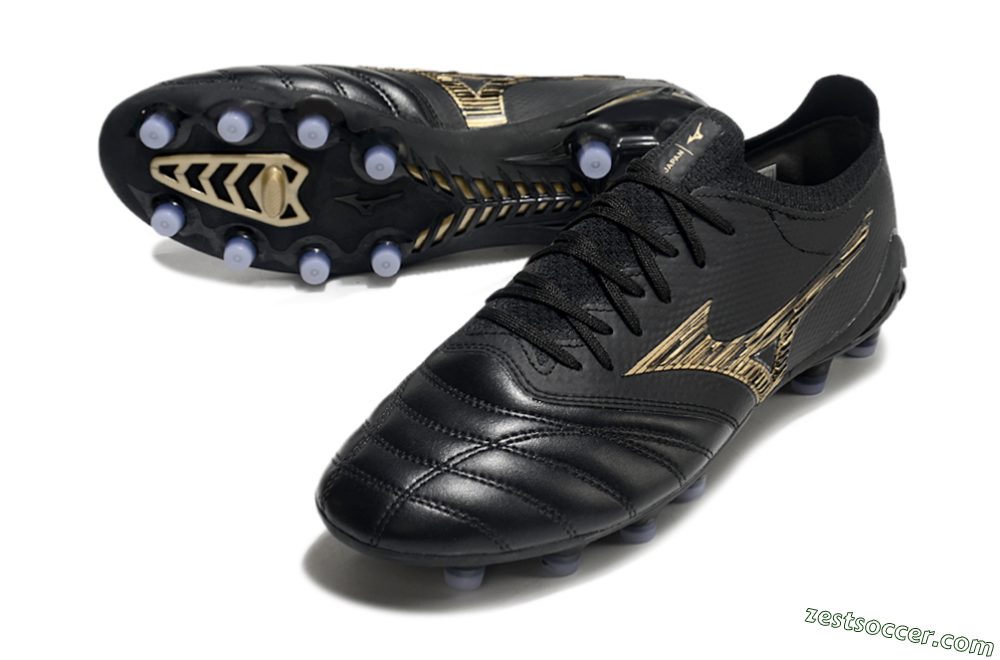 Mizuno Morelia Neo 3 FG Low-Tops Soccer Cleats - Black/Gold 3