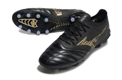 Mizuno Morelia Neo 3 FG Low-Tops Soccer Cleats - Black/Gold