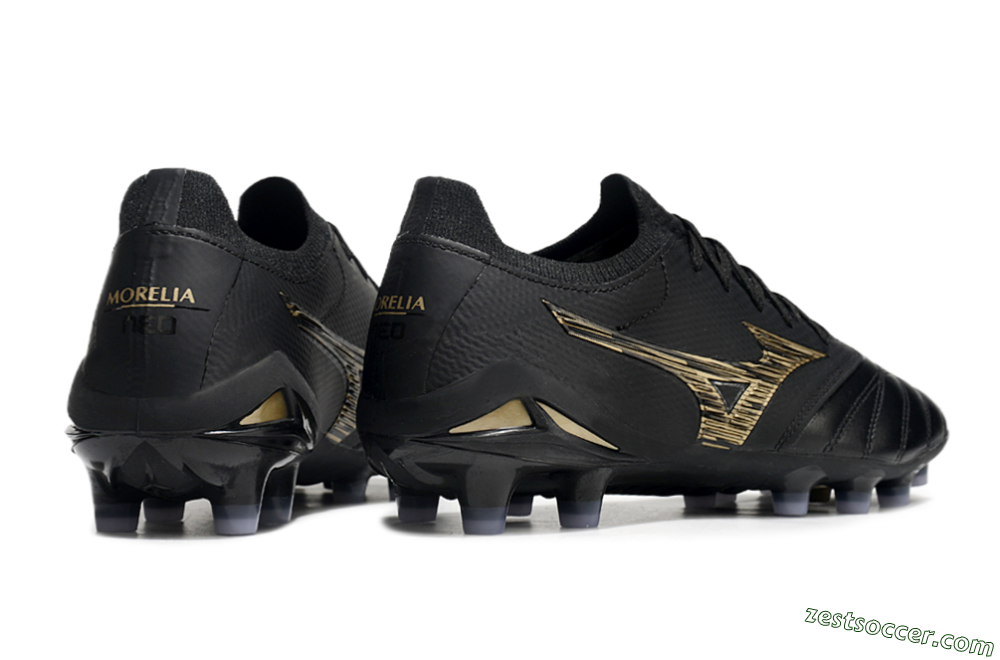 Mizuno Morelia Neo 3 FG Low-Tops Soccer Cleats - Black/Gold 7