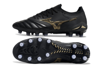 Mizuno Morelia Neo 3 FG Low-Tops Soccer Cleats - Black/Gold