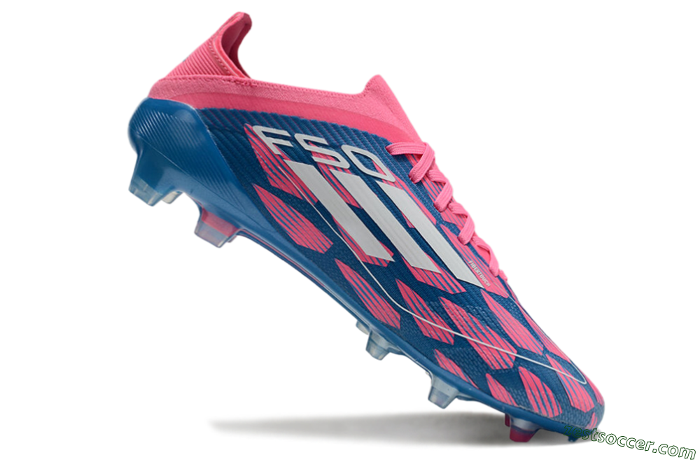 Adidas F50 Elite FG Low-Tops Soccer Cleats - Blue/White/Red 5
