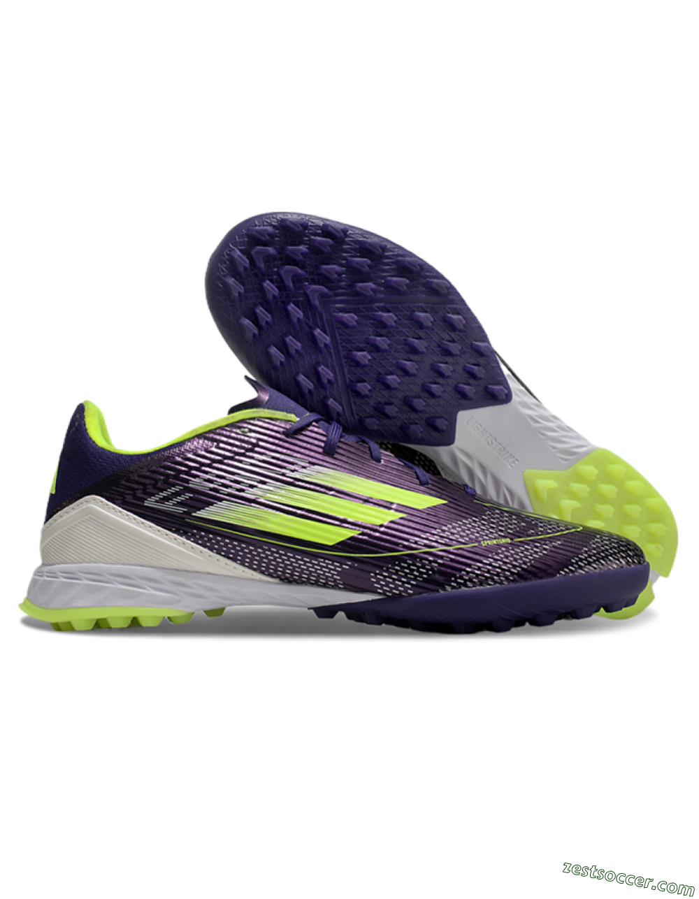 Adidas F50 Pro TF Low-Tops Soccer Shoes - Purple/Yellow/Blue 0