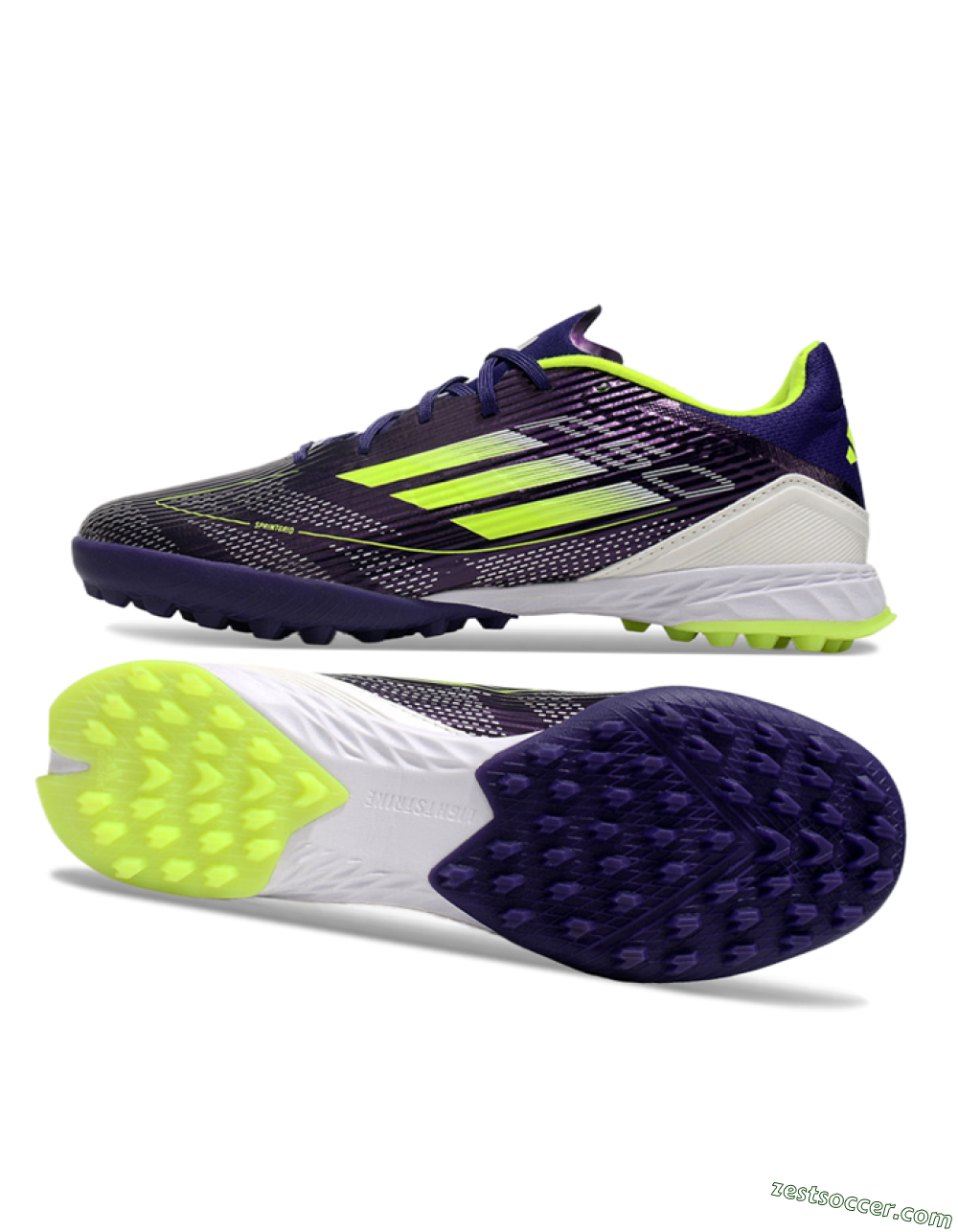 Adidas F50 Pro TF Low-Tops Soccer Shoes - Purple/Yellow/Blue 1
