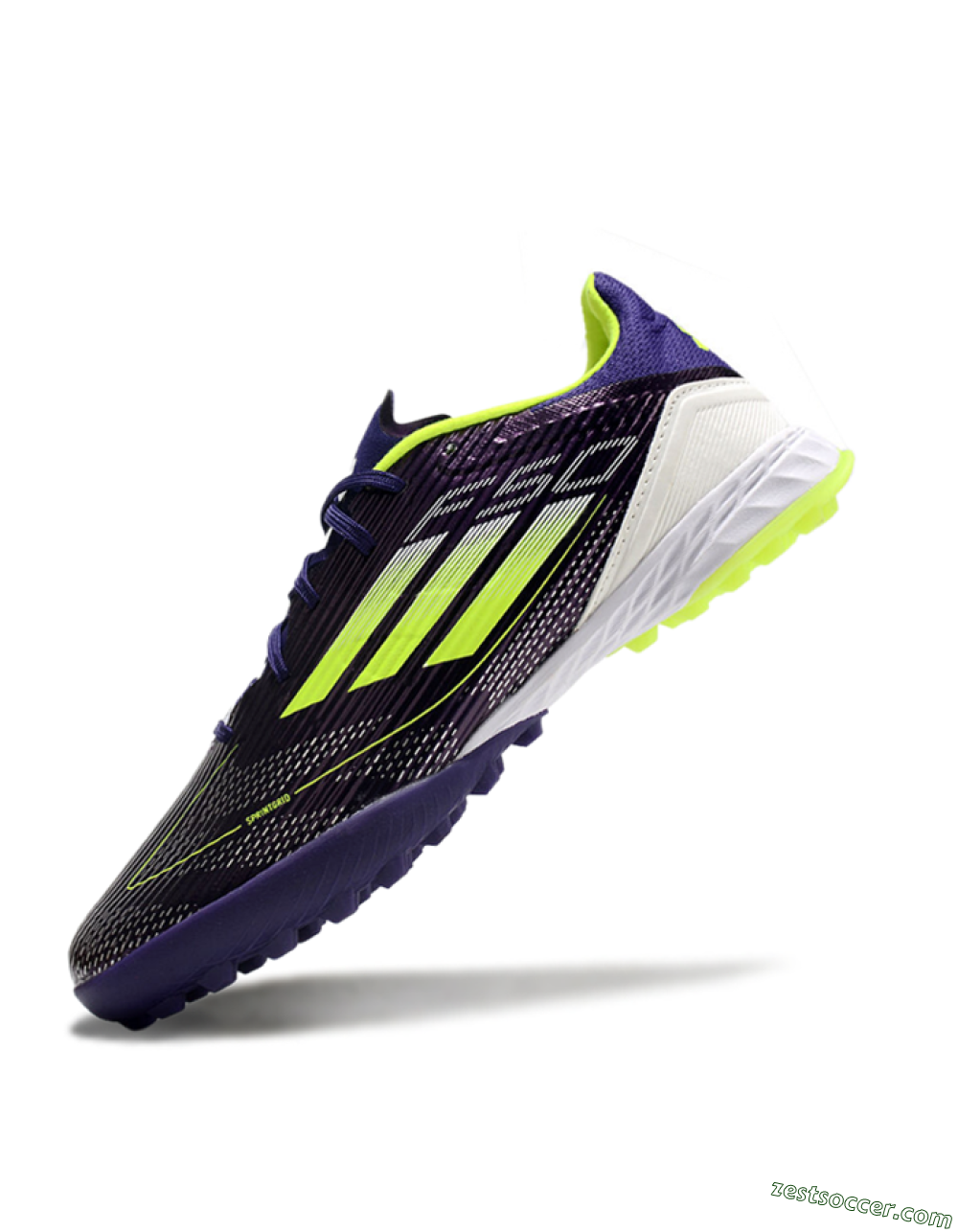 Adidas F50 Pro TF Low-Tops Soccer Shoes - Purple/Yellow/Blue 5