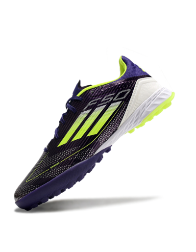 Adidas F50 Pro TF Low-Tops Soccer Shoes - Purple/Yellow/Blue
