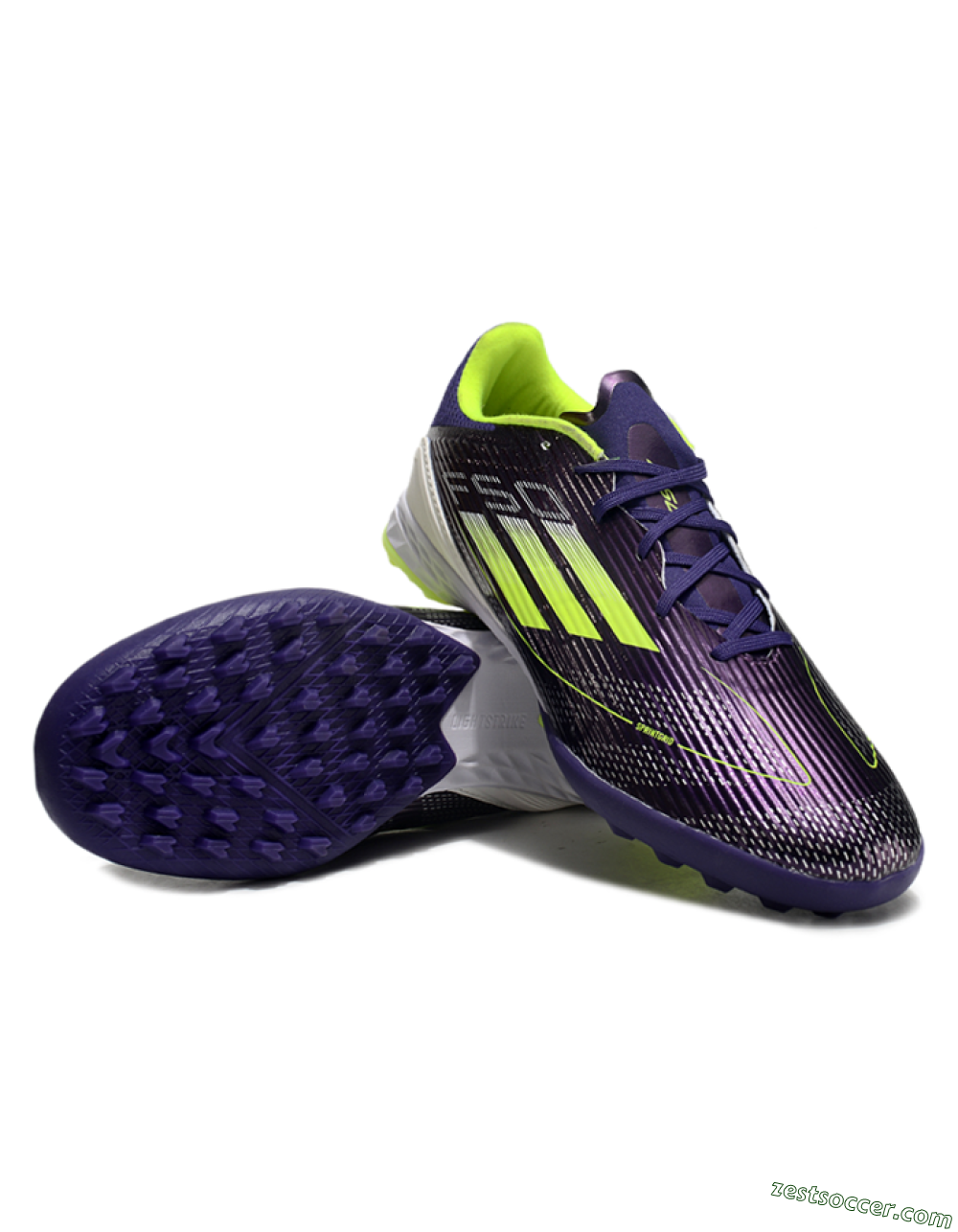 Adidas F50 Pro TF Low-Tops Soccer Shoes - Purple/Yellow/Blue 3