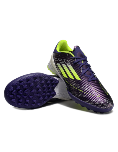 Adidas F50 Pro TF Low-Tops Soccer Shoes - Purple/Yellow/Blue