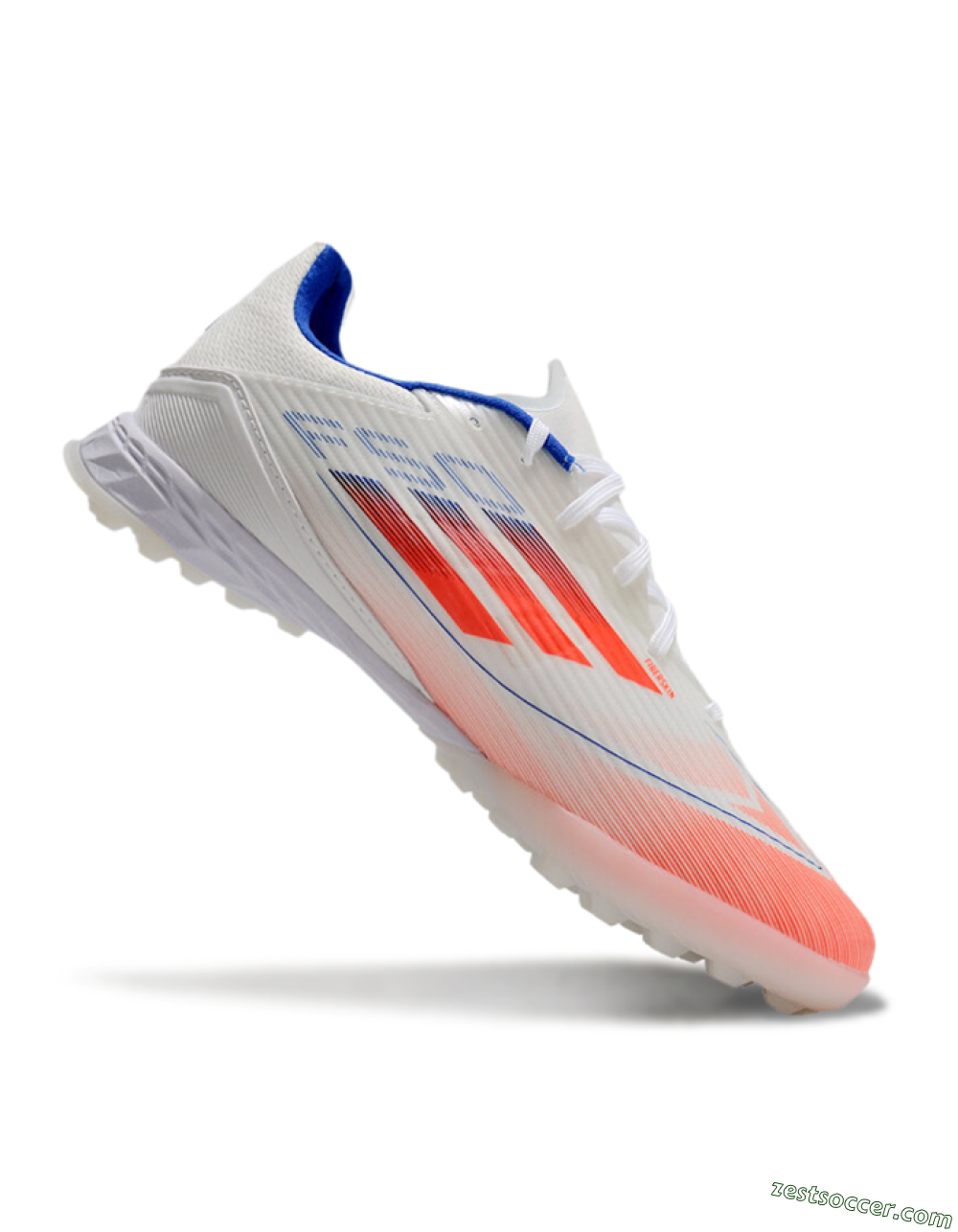Adidas F50 Pro TF Low-Tops Soccer Shoes - White/Red/Blue 4