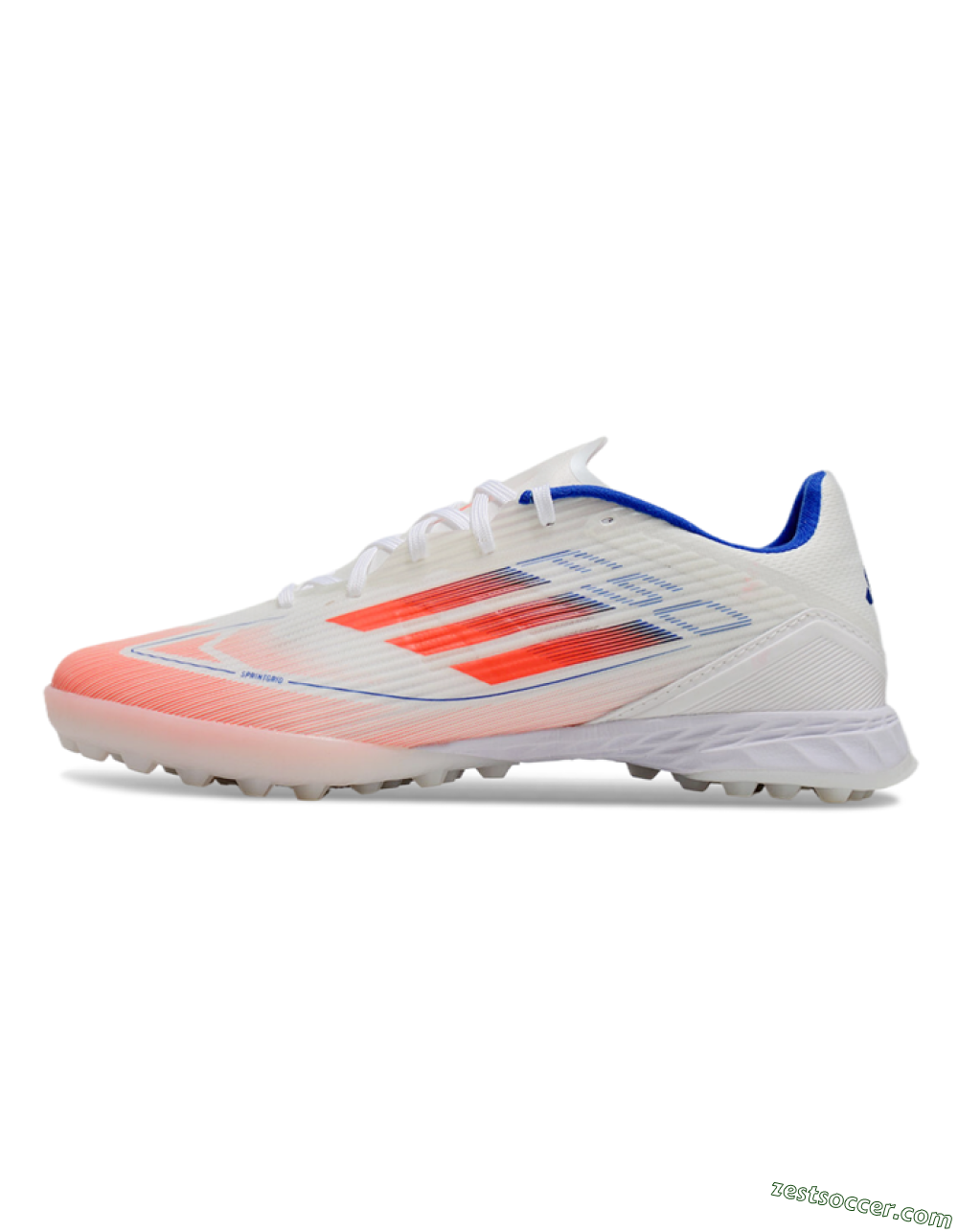 Adidas F50 Pro TF Low-Tops Soccer Shoes - White/Red/Blue 2
