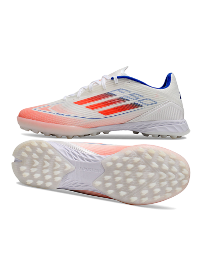 Adidas F50 Pro TF Low-Tops Soccer Shoes - White/Red/Blue