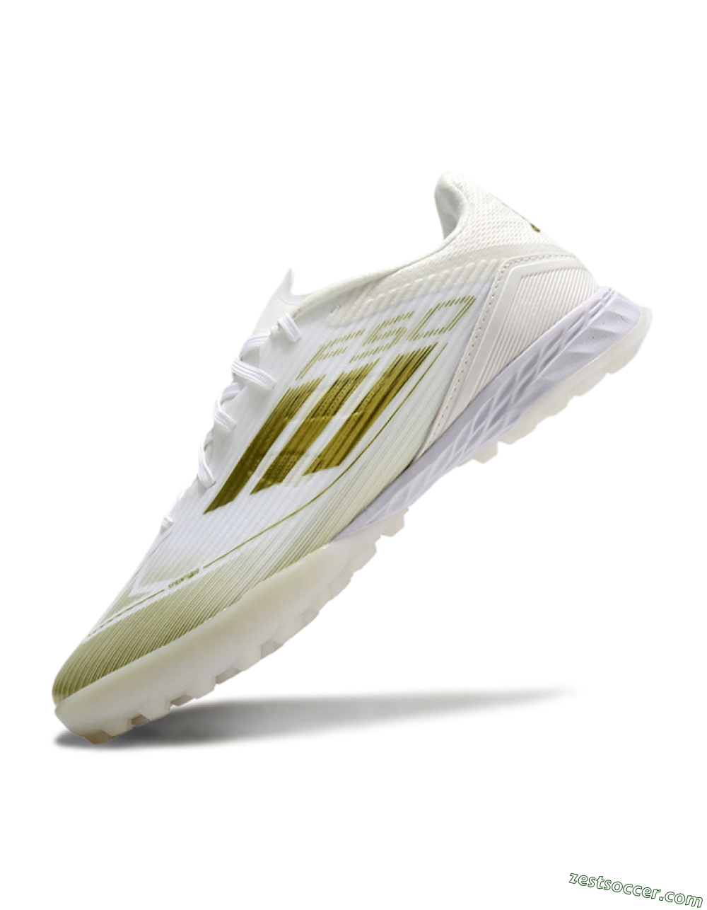Adidas F50 Pro TF Low-Tops Soccer Shoes - White/Gold 5