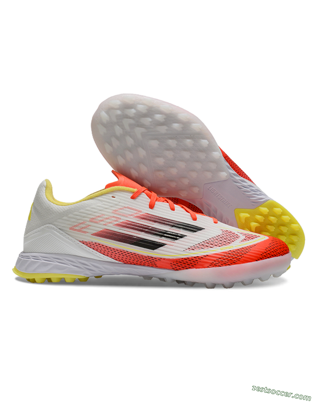 Adidas F50 Pro TF Low-Tops Soccer Shoes - Red/White/Yellow 0