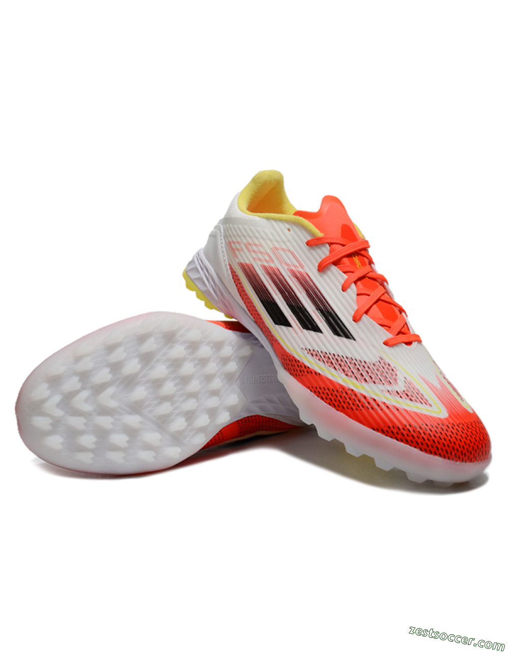 Adidas F50 Pro TF Low-Tops Soccer Shoes - Red/White/Yellow 3