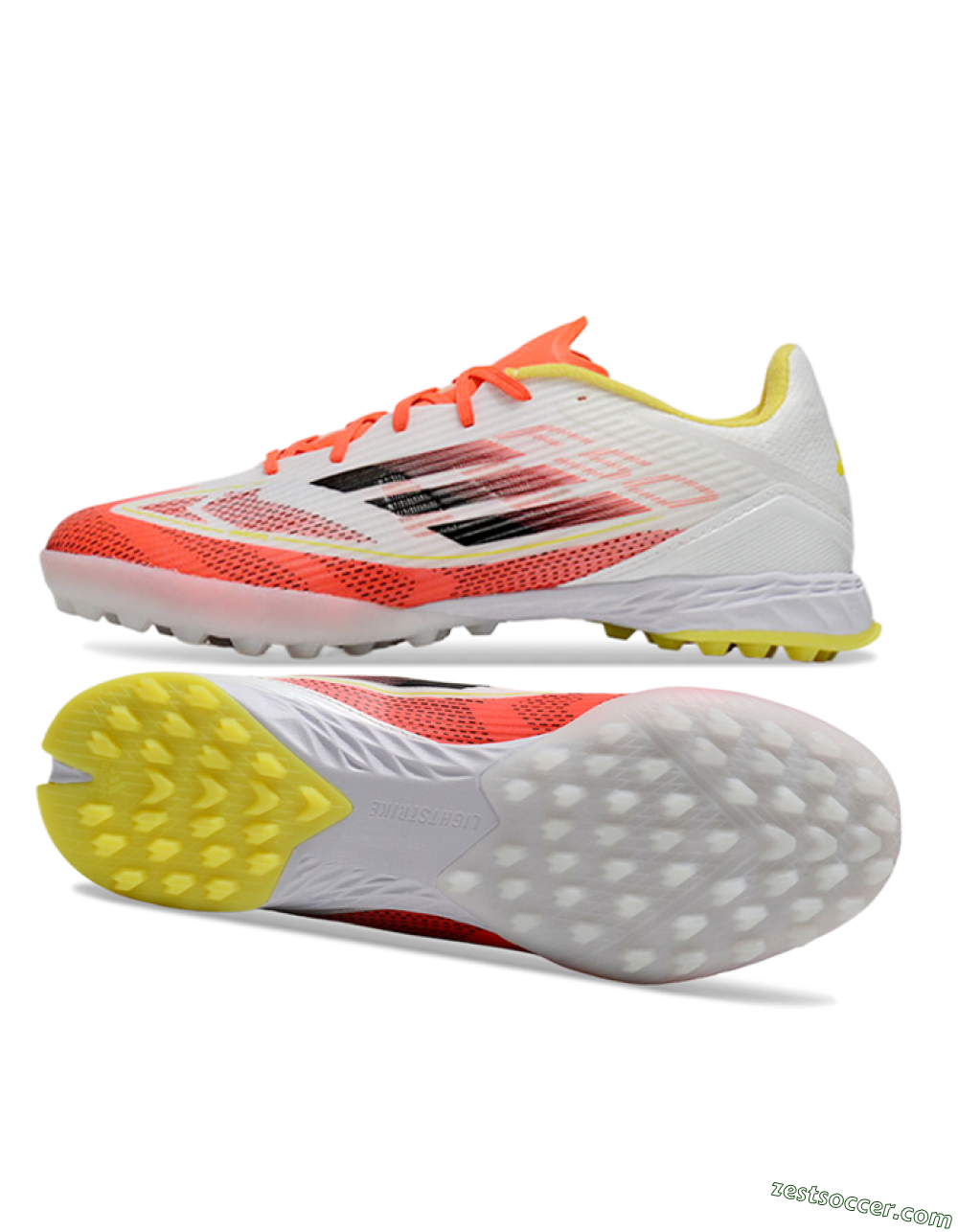 Adidas F50 Pro TF Low-Tops Soccer Shoes - Red/White/Yellow 1