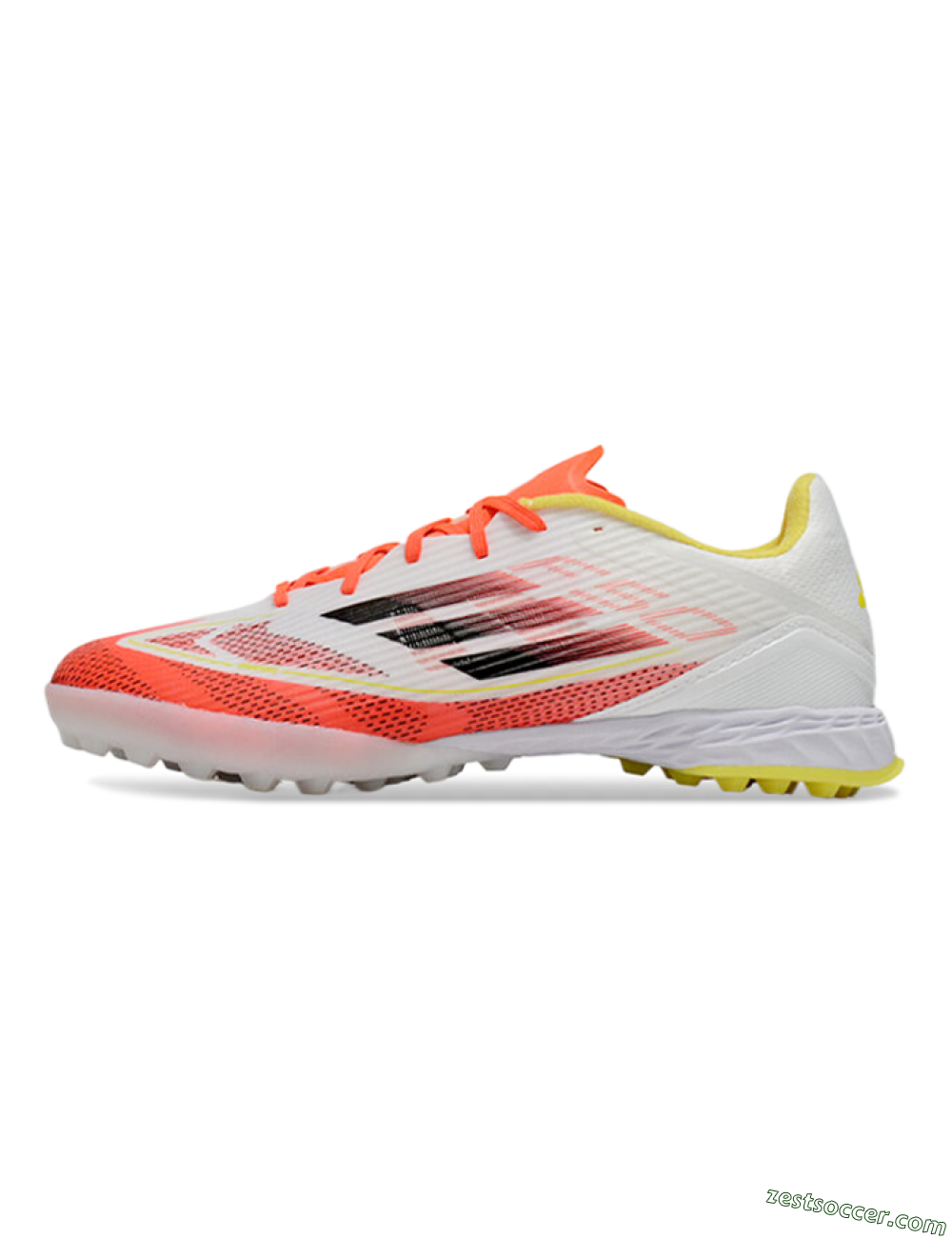 Adidas F50 Pro TF Low-Tops Soccer Shoes - Red/White/Yellow 2