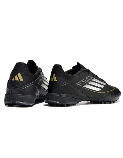 Adidas F50 Pro TF Low-Tops Soccer Shoes - Black/White/Gold