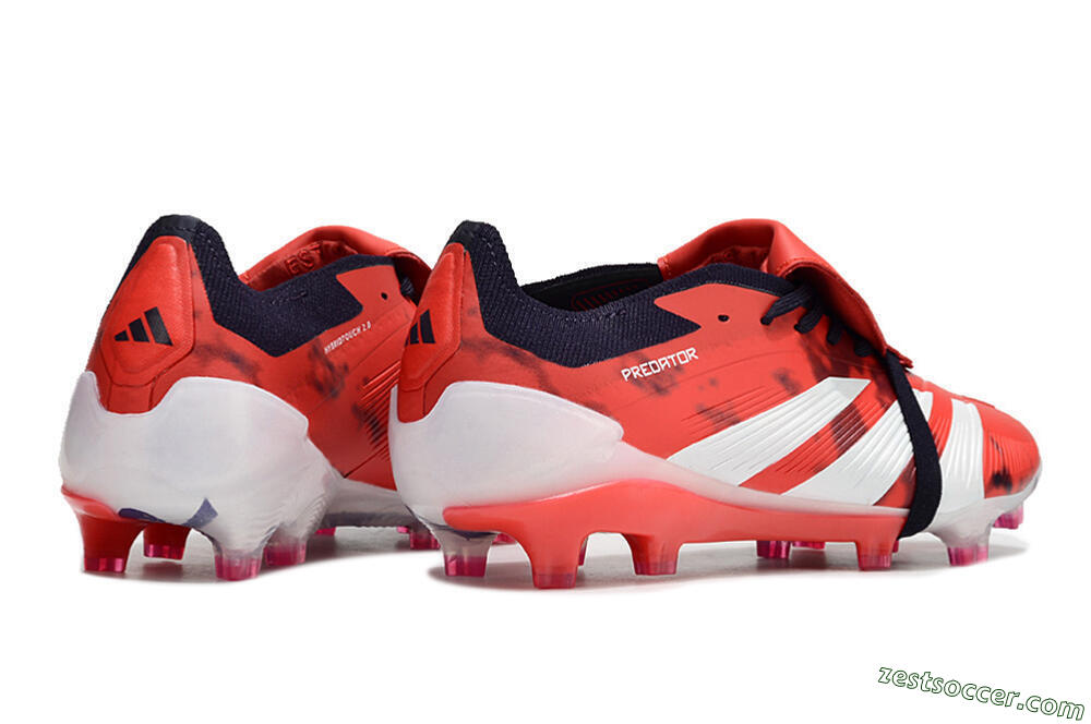 Adidas Predator Elite Foldover Tongue FG Low-Tops Soccer Cleats - Red/White/Black 6
