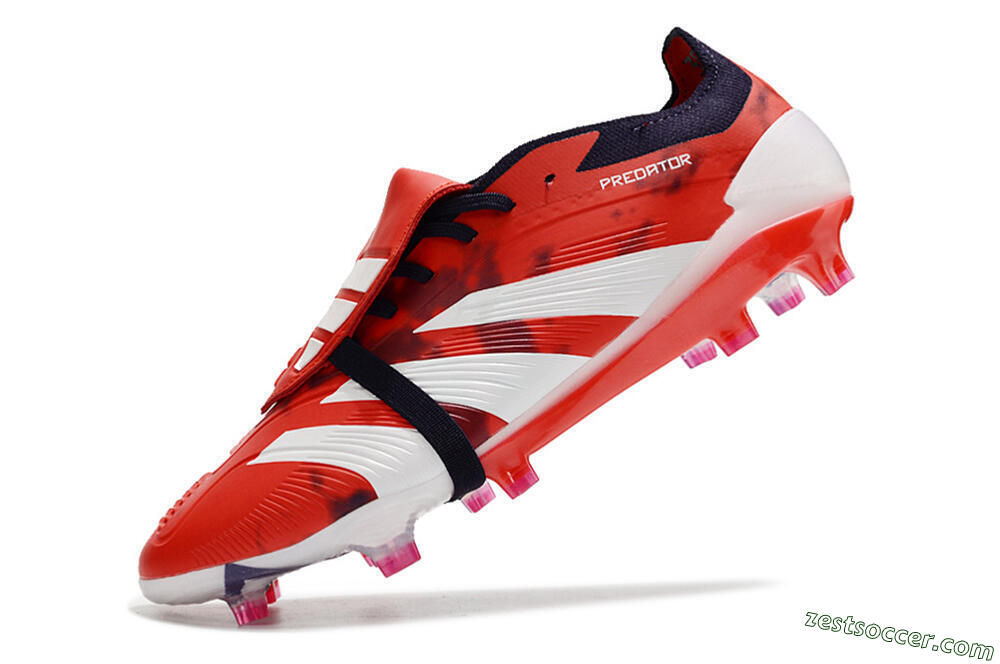Adidas Predator Elite Foldover Tongue FG Low-Tops Soccer Cleats - Red/White/Black 5
