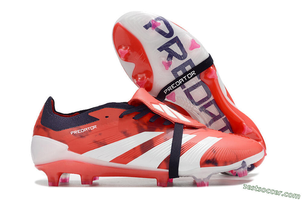 Adidas Predator Elite Foldover Tongue FG Low-Tops Soccer Cleats - Red/White/Black 0