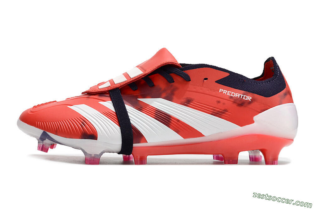 Adidas Predator Elite Foldover Tongue FG Low-Tops Soccer Cleats - Red/White/Black 2