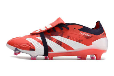 Adidas Predator Elite Foldover Tongue FG Low-Tops Soccer Cleats - Red/White/Black
