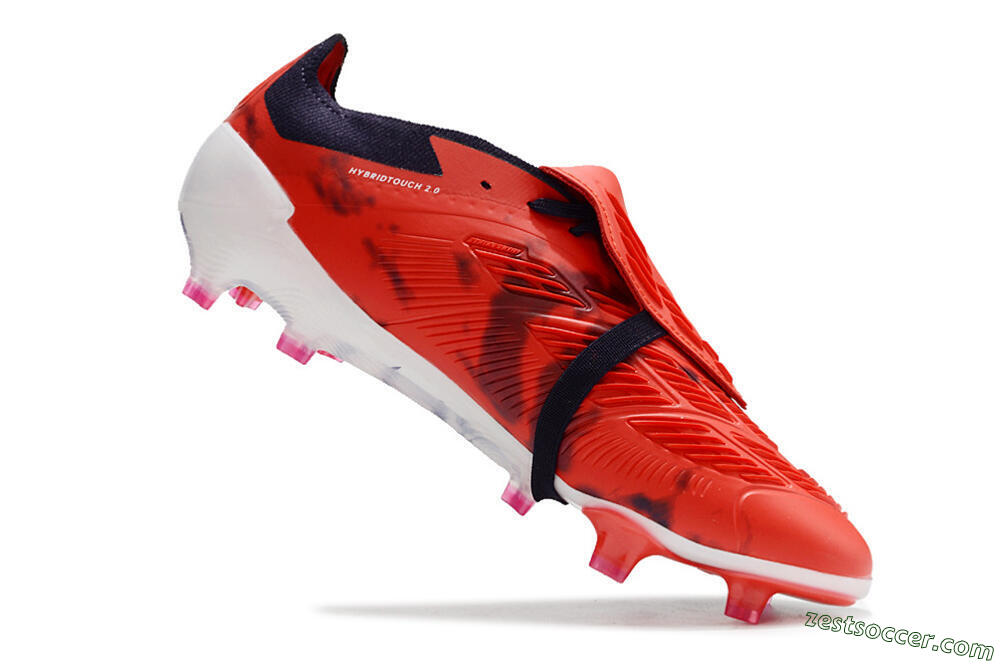 Adidas Predator Elite Foldover Tongue FG Low-Tops Soccer Cleats - Red/White/Black 4