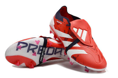 Adidas Predator Elite Foldover Tongue FG Low-Tops Soccer Cleats - Red/White/Black