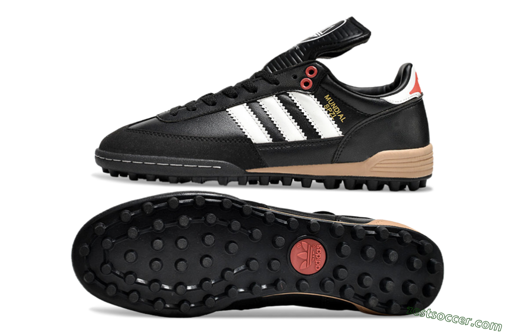 Adidas Mundial Team Astro TF Low-Tops Soccer Shoes - Black/White/Red 1