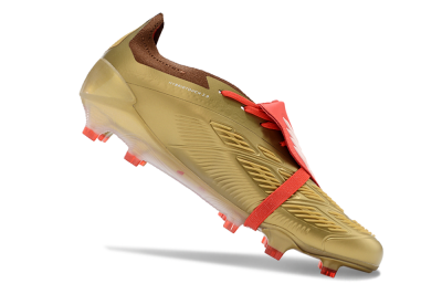 Adidas Predator Elite Foldover Tongue FG Low-Tops Soccer Cleats - Gold/Red/White