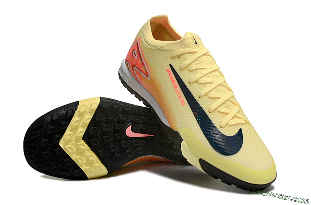 Nike Air Zoom Mercurial Vapor 16 Elite TF Low-Tops Soccer Shoes - Yellow/Black/Red 6