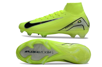 Nike Air Zoom Mercurial Superfly 10 Elite FG High-Tops Soccer Cleats - Yellow/Black/Silver