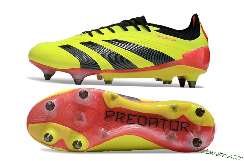 Adidas Predator 24 Elite SG Low-Tops Soccer Cleats - Yellow/Black/Red 1