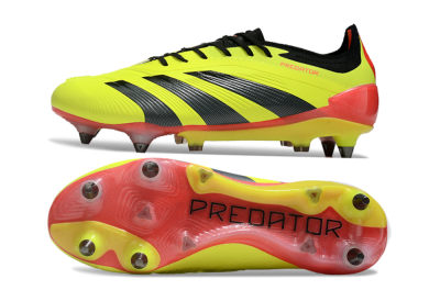 Adidas Predator 24 Elite SG Low-Tops Soccer Cleats - Yellow/Black/Red
