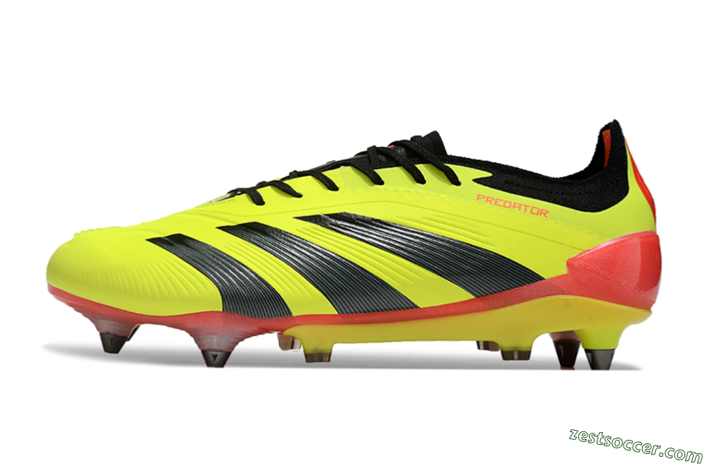Adidas Predator 24 Elite SG Low-Tops Soccer Cleats - Yellow/Black/Red 2