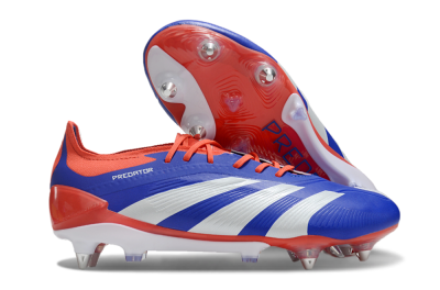 Adidas Predator Elite Foldover Tongue SG Low-Tops Soccer Cleats - Blue/White/Red