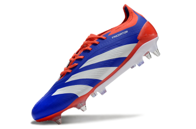 Adidas Predator Elite Foldover Tongue SG Low-Tops Soccer Cleats - Blue/White/Red