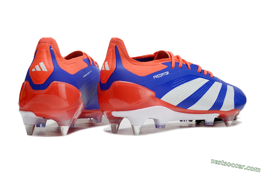 Adidas Predator Elite Foldover Tongue SG Low-Tops Soccer Cleats - Blue/White/Red 6