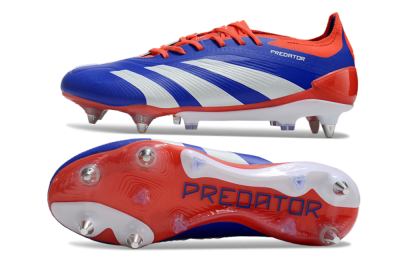Adidas Predator Elite Foldover Tongue SG Low-Tops Soccer Cleats - Blue/White/Red