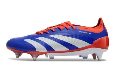 Adidas Predator Elite Foldover Tongue SG Low-Tops Soccer Cleats - Blue/White/Red
