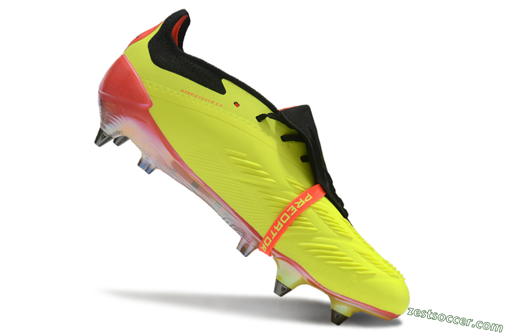 Adidas Predator Elite Foldover Tongue SG Low-Tops Soccer Cleats - Yellow/Black/Red 4