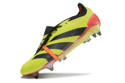 Adidas Predator Elite Foldover Tongue SG Low-Tops Soccer Cleats - Yellow/Black/Red