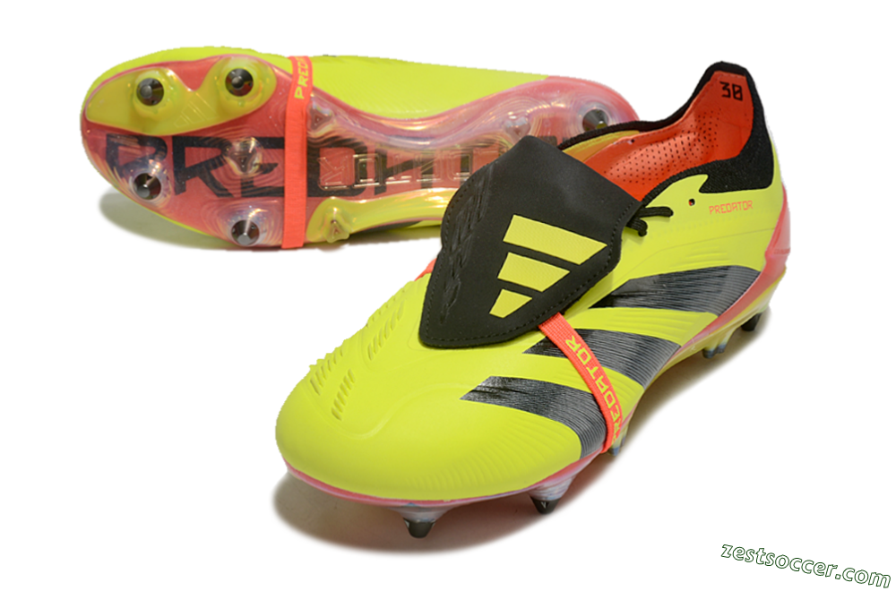 Adidas Predator Elite Foldover Tongue SG Low-Tops Soccer Cleats - Yellow/Black/Red 3