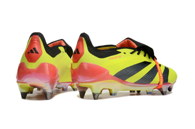 Adidas Predator Elite Foldover Tongue SG Low-Tops Soccer Cleats - Yellow/Black/Red
