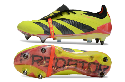 Adidas Predator Elite Foldover Tongue SG Low-Tops Soccer Cleats - Yellow/Black/Red