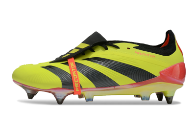 Adidas Predator Elite Foldover Tongue SG Low-Tops Soccer Cleats - Yellow/Black/Red