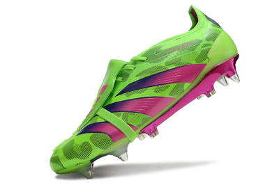 Adidas Predator Elite Foldover Tongue SG Low-Tops Soccer Cleats - Yellow/Purple/Pink