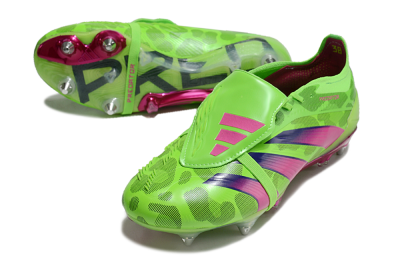 Adidas Predator Elite Foldover Tongue SG Low-Tops Soccer Cleats - Yellow/Purple/Pink