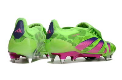 Adidas Predator Elite Foldover Tongue SG Low-Tops Soccer Cleats - Yellow/Purple/Pink