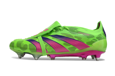 Adidas Predator Elite Foldover Tongue SG Low-Tops Soccer Cleats - Yellow/Purple/Pink