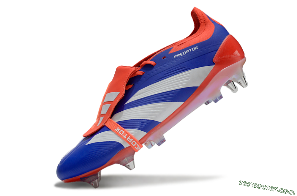 Adidas Predator Elite Foldover Tongue SG Low-Tops Soccer Cleats - Blue/White/Red 5